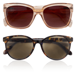 Solbriller med styrke 2-pack Champagne/Tortoise +1,5