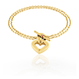 Tommy Hilfiger hjertearmbånd Ionic plated thin gold steel