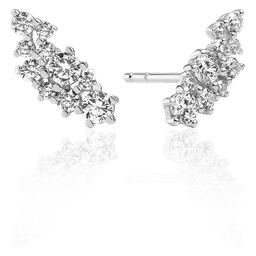 Cristallo Piccolo Øreringe Rhodium sterling silver 925