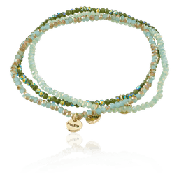 Teal Shades armbånd 3-in-1 Greengold plated