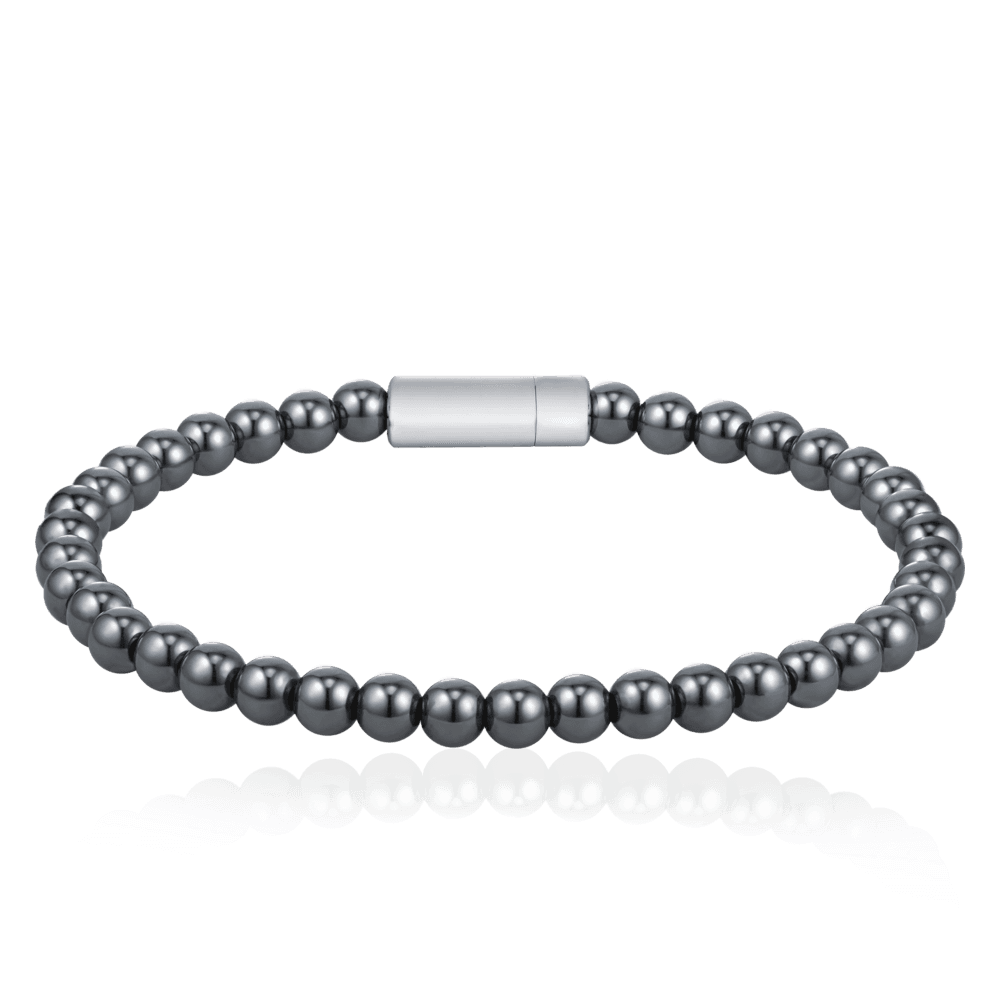 BOSS armbånd Stainless steel & grey hematite