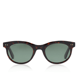 JELENA Solbriller Brown, dark green lenses