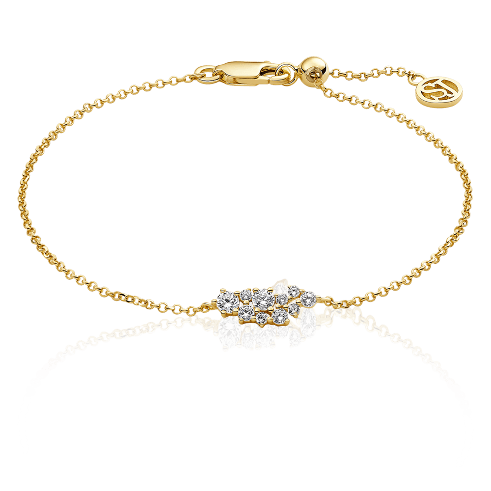Cristallo armbånd 18k guldbelagt