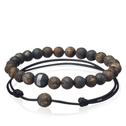 Armbåndssæt Matte brown / cord