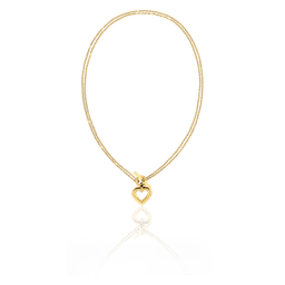 Tommy Hilfiger halskæde med hjertevedhæng Ionic plated thin gold steel
