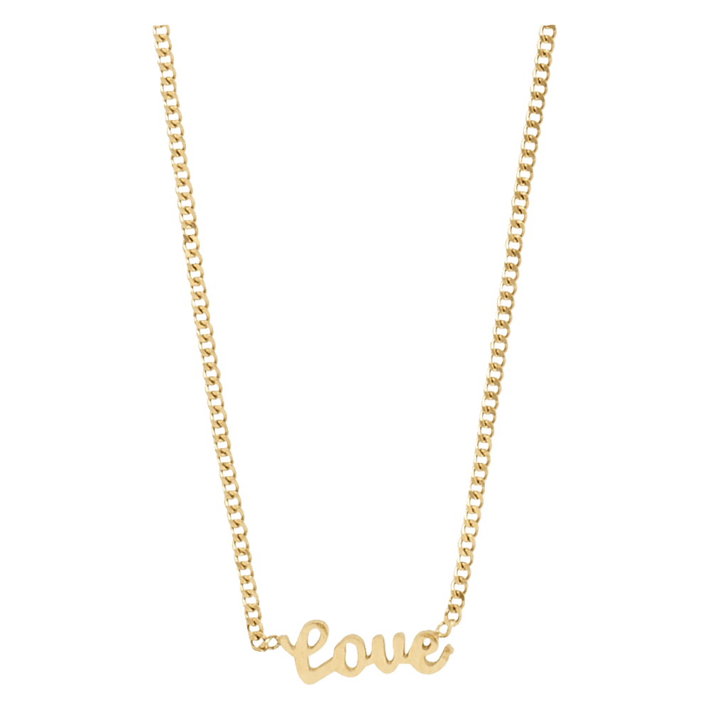 LOVE halskæde Gold plated, waterproof