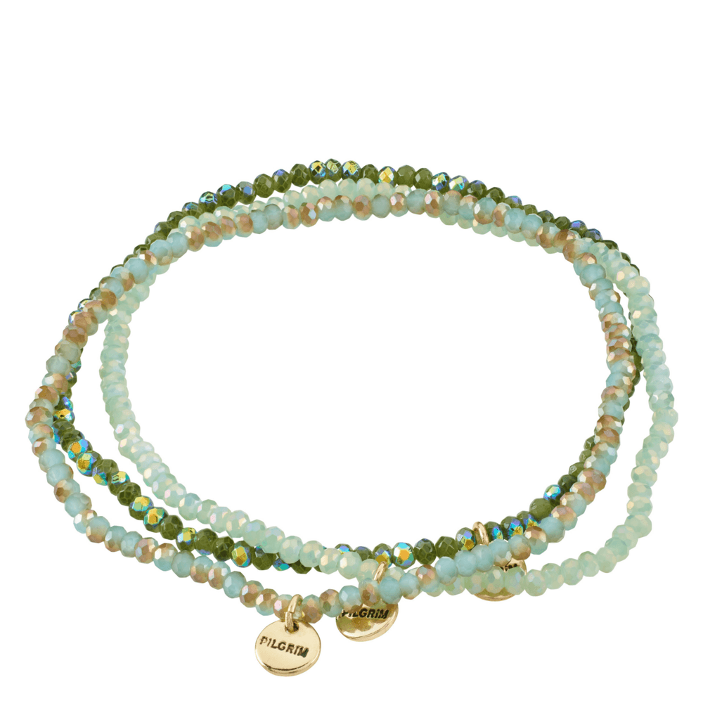 Teal Shades armbånd 3-in-1 Greengold plated