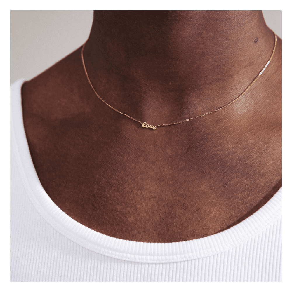 LOVE halskæde Gold plated