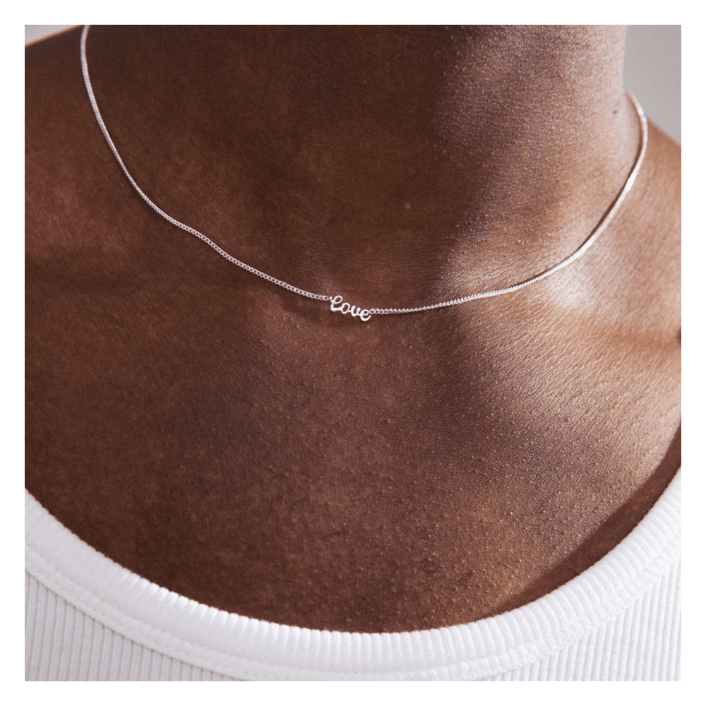 LOVE halskæde Silver plated