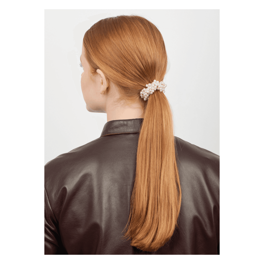 Classic Pearl hårelastik Beige