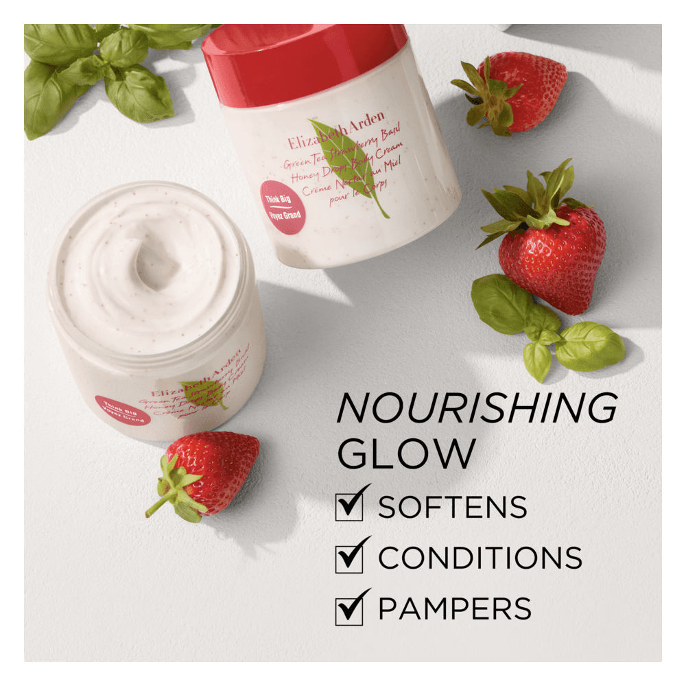 Green Tea Strawberry Basil Honey Drops Body Cream