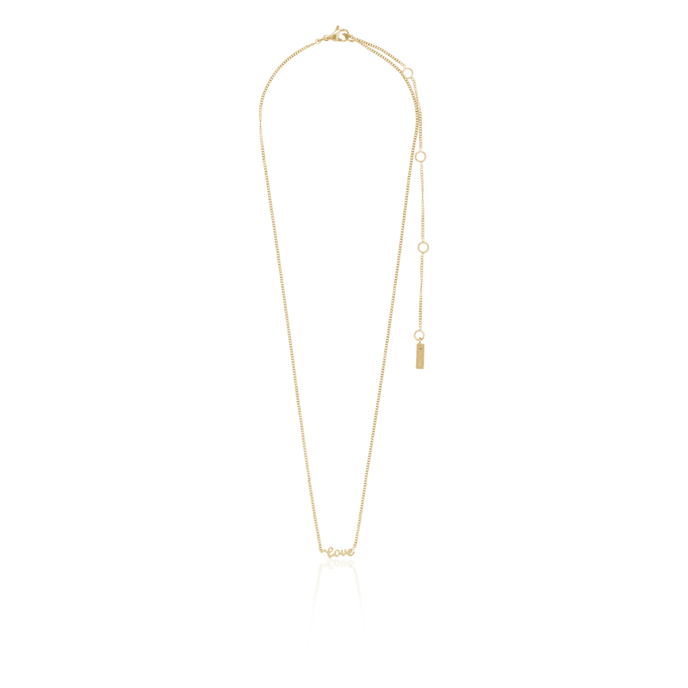 LOVE halskæde Gold plated